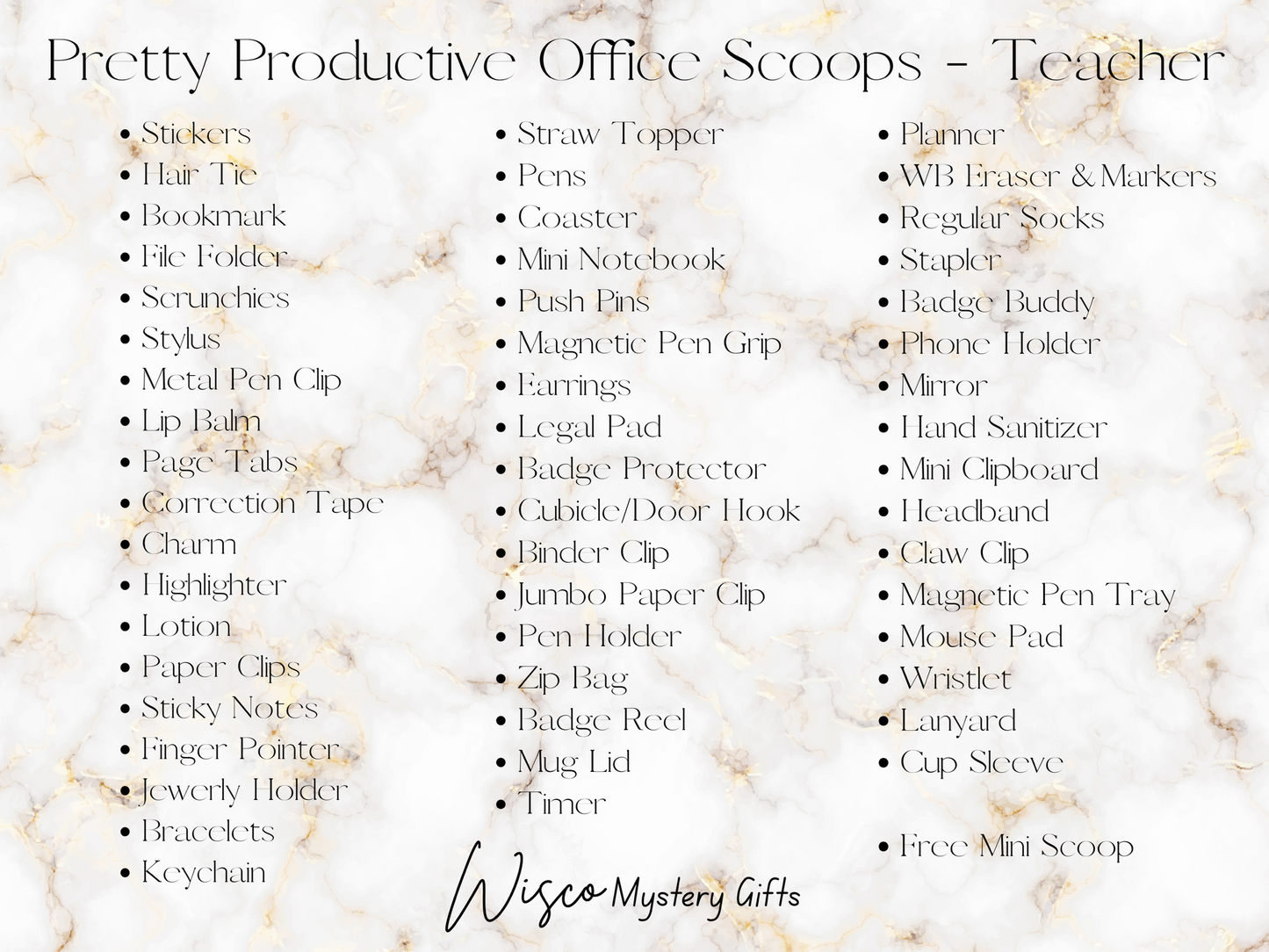 Teacher- Pretty Productive Office Scoops