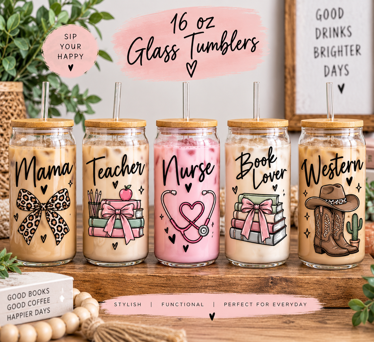 Add On- 16oz Glass Tumbler