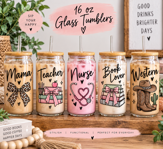 Add On- 16oz Glass Tumbler